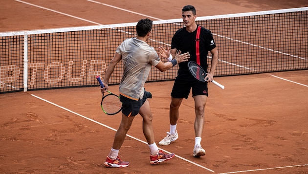 Tyrolean Alexander Erler (right) with his doubles partner Andreas Mies from Germany. (Bild: Alexander Scheuber)