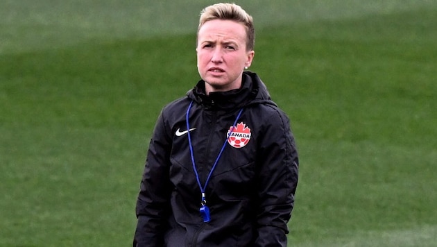 Canada team manager Bev Priestman has been suspended. (Bild: APA/AFP/William WEST)