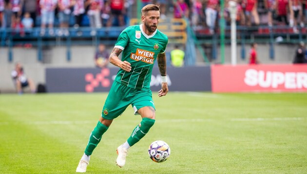 Chance aufs Comeback im Derby lebt! Guido Burgstaller stieg am Freitag bei Rapid wieder ins Mannschaftstraining ein. (Bild: GEPA/GEPA pictures)