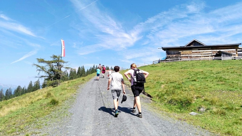 Gleich ist die Rosskopfhütte erreicht. (Bild: Peter Freiberger)