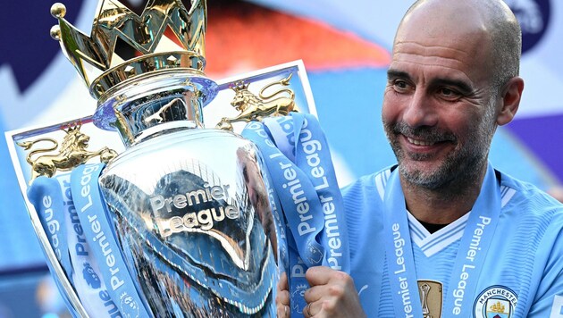 Pep Guardiola – hat er von Manchester City doch noch (lange) nicht genug? (Bild: AFP/APA/Oli SCARFF)