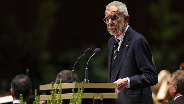 Federal President Alexander Van der Bellen opened the Salzburg Festival with his speech. (Bild: picturedesk.com/LAND SALZBURG/NEUMAYR/LEOPOLD)