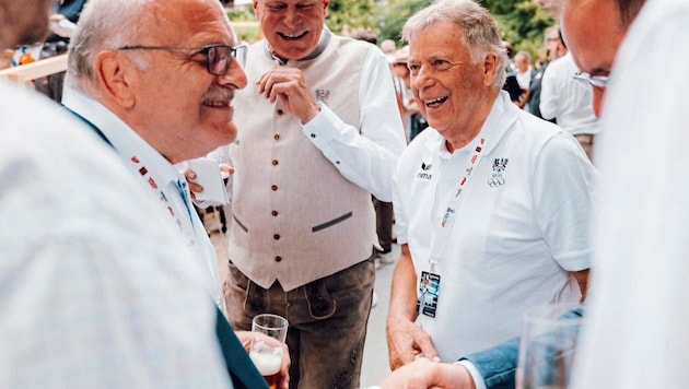 Peter Schröcksnadel beim Besuch im Austria House in Paris. (Bild: ÖOC/Niklas Stadler)