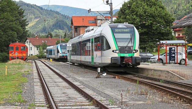 The S 11 trains are currently parked in Übelbach. (Bild: Jauschowetz Christian)