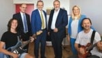 Zufrieden mit der Entwicklung der JHP: LH Doskozil, LR Winkler, Geschäftsführer Steindl und Rektor Krammer (Bild: Landesholding Burgenland/JHP)
