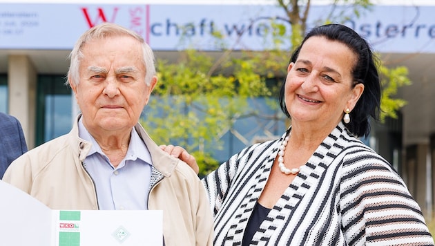 Jakub Z. mit Karin G., die er als „toller Mensch“ beeindruckte (Bild: WK Wien / Florian Wieser)