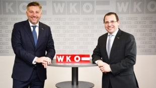 Wirtschaftskammerdirektor Harald Schermann und Wirtschaftskammerpräsident Andreas Wirth.