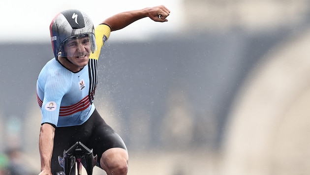 Remco Evenepoel won the time trial and the road race at the Olympics. (Bild: AFP)