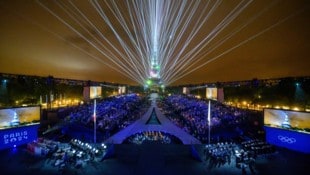 Die Eröffnungsfeier der Olympischen Spiele in Paris (Bild: AP/Francois-Xavier Marit)