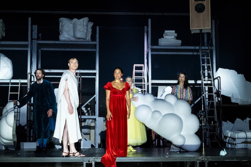 Nicola Mastroberadino, Vincent Glander, Isabell Antonia Höckel, Barbara Melzl, Evelyne Gugolz (Bild: © Salzburger Festspiele/Sandra Then)