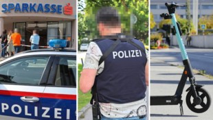 Nach dem Überfall flüchtete der Täter mit einem E-Scooter. Laut Polizei fehlt von ihm nach wie ...