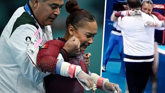 Tearful drama at the Olympics: Natalia Escalera did not have a great Olympic Games. (Bild: AFP/APA/Lionel BONAVENTURE, https://x.com/Rhevolver)