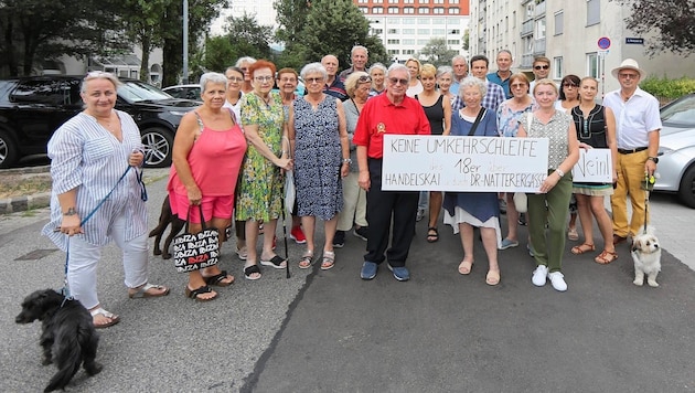 The residents of Dr.-Natterer-Gasse in the 2nd district are fighting against Bim tracks through their alley. (Bild: Bartel Gerhard)