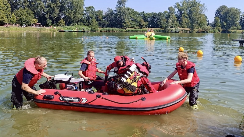 The rescue team started the search operation immediately. (Bild: BFK Tulln)