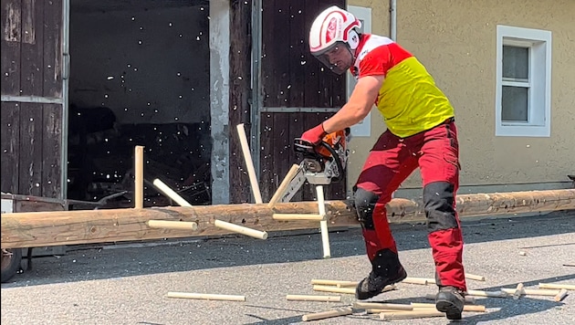 Mathias Morgenstern knows his stuff when it comes to chainsaws and forestry work. (Bild: Elisa Aschbacher)