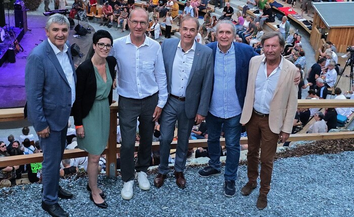 Walter Temmel, Jutta Benedek, Werner Glösl, Landesrat Leonard Schneemann, Gerhard Krammer und ...