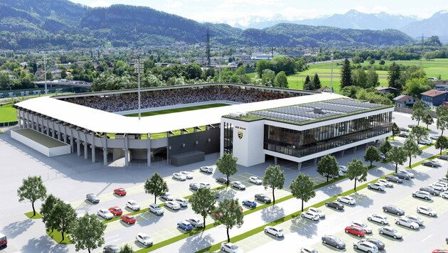 This is what the Schnabelholz Stadium should look like by 2029 at the latest. (Bild: Verein)