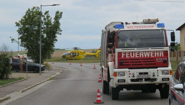 The operation lasted more than two hours. (Bild: FF Wilfersdorf)