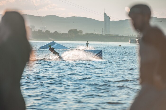 Wakeboarden an der Neuen Donau