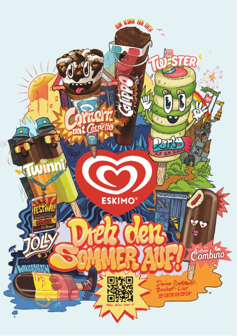 Twinni, Jolly, Calippo and many other iconic ice cream brands await you at the Summer Bucket List Event on the New Danube. (Bild: eskimo)