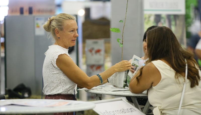 3000 Laubbäume, 600 an jedem Messetag, werden an Messebesucher verschenkt. (Bild: Burgenland Messe)