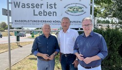 ÖVP-Klubchef Markus Ulram, IG-Wasser-Sprecher Werner Falb-Meixner und Landtagsmandatar Gerald Handig sind gegen die Wasserstoff-Fabrik. (Bild: ÖVP)