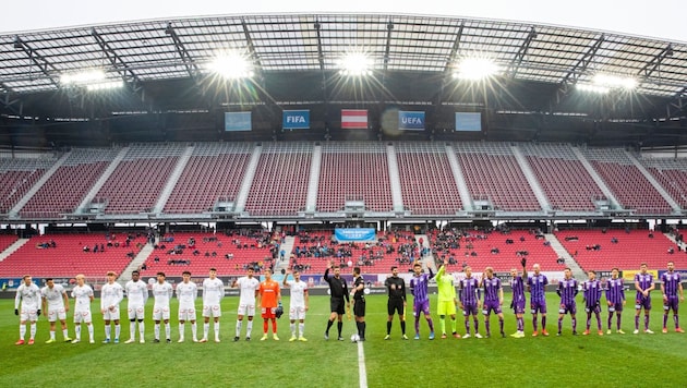 Dreary sight in the Wörthersee Stadium. When Austria Klagenfurt play, the opposite stand is usually very empty. (Bild: GEPA/GEPA pictures)