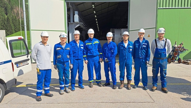 Representatives from the Czech Republic visited the Gruben pumping station (Bild: MERO CR)