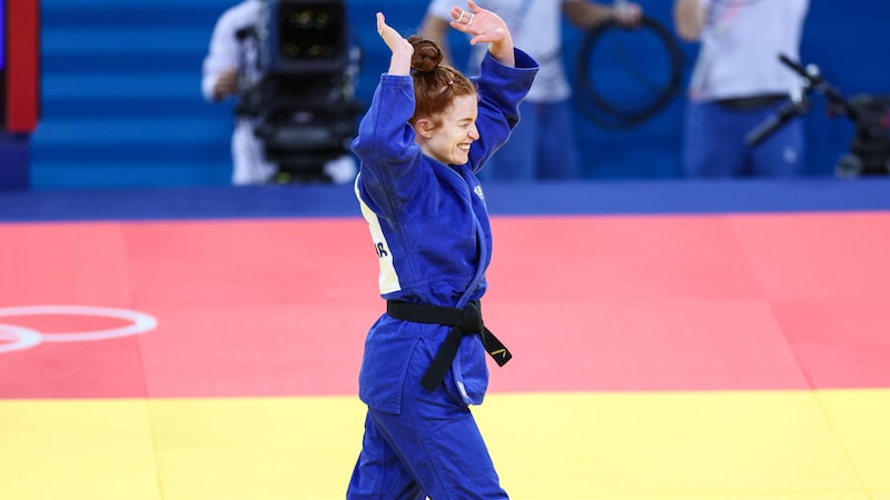 Piovesana was particularly pleased after her victory over Lucy Renshall. (Bild: GEPA/GEPA pictures)