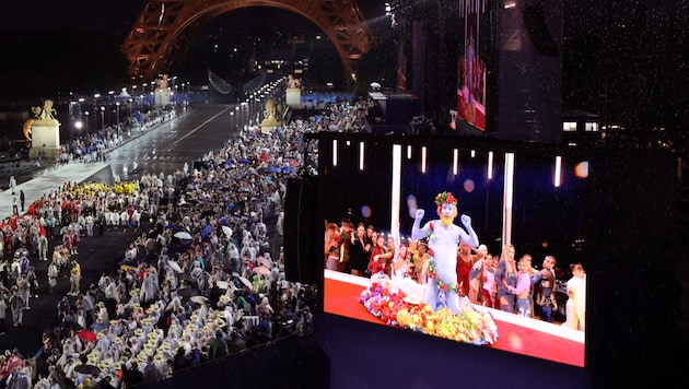 The "Last Supper" scene at the opening ceremony of the Olympic Games continues to cause a stir. (Bild: ASSOCIATED PRESS)