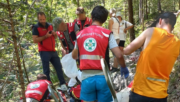 Der dramatische Zwischenfall passierte am Eingang zur Wolfsklamm bei Stans. (Bild: zoom.tirol, Krone KREATIV)