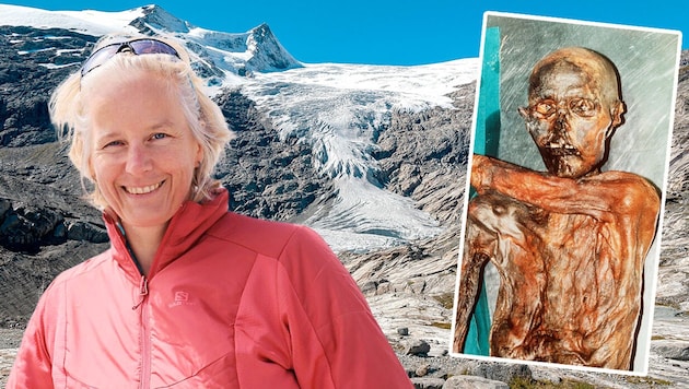 Glaciologist Andrea Fischer explains what glaciers can do and what the difference is between Ötzi's heat and ours. (Bild: Krone KREATIV/tock.adobe.com/Neulandfilm & Medien GmbH ,)