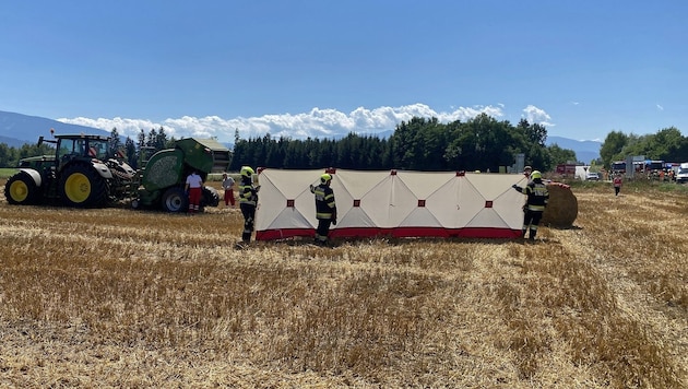 Despite a large contingent of rescue workers, all help came too late for the man. (Bild: Thomas Zeiler)