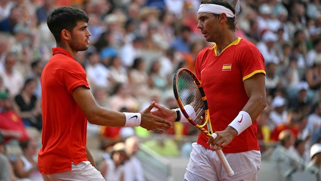 Carlos Alcaraz und Rafael Nadal (Bild: AFP or licensors)