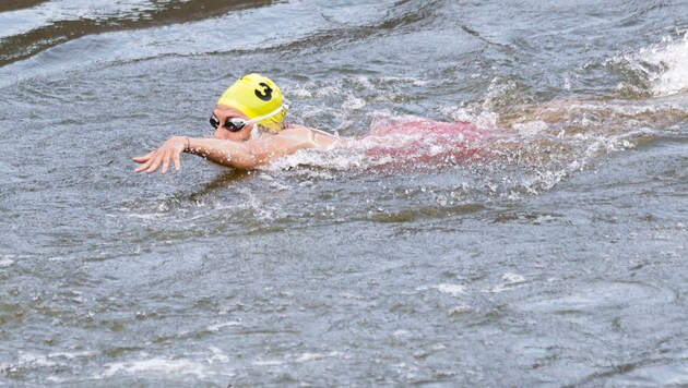 Lisa Perterer suffered from the strong current. (Bild: GEPA)