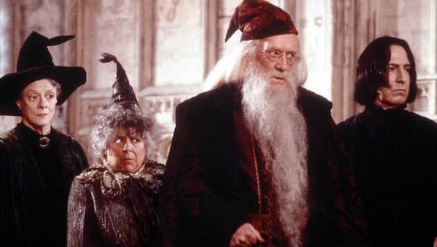 Die „Harry Potter“-Stars Maggie Smith, Miriam Margolyes, Richard Harris und Alan Rickman (Bild: www.VIENNAREPORT.at)