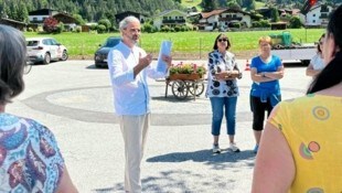 Markus Sint, Klubobmann der Liste Fritz, machte einen Lokalaugenschein in Scharnitz und stellt ...