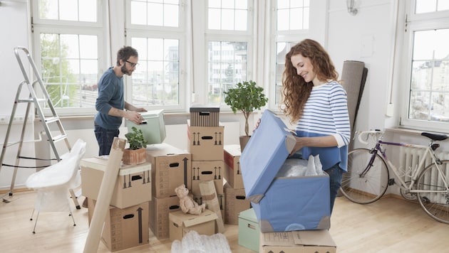 Moving into their own four walls - the dream of many young couples. Although the construction industry is experiencing a slump, it is not so bad in St. Pölten. (Bild: Rainer Berg)