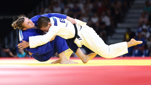 So holte sich Michaela Polleres Judo-Bronze in Paris. (Bild: GEPA/GEPA pictures)