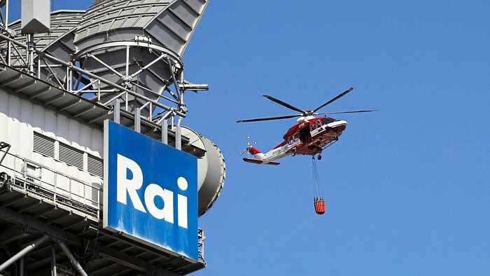 Several offices of the TV station RAI had to be evacuated.