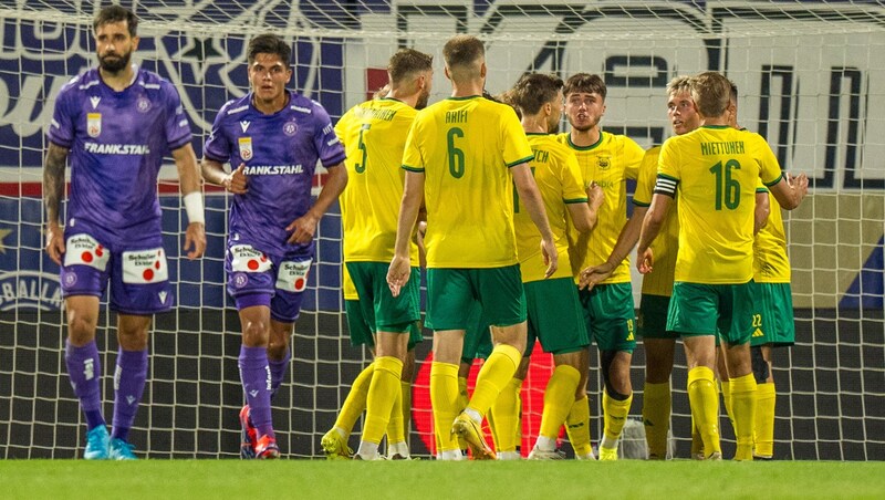 The Violets from Vienna were eliminated in the European Cup qualifiers against Tampere. (Bild: GEPA pictures)