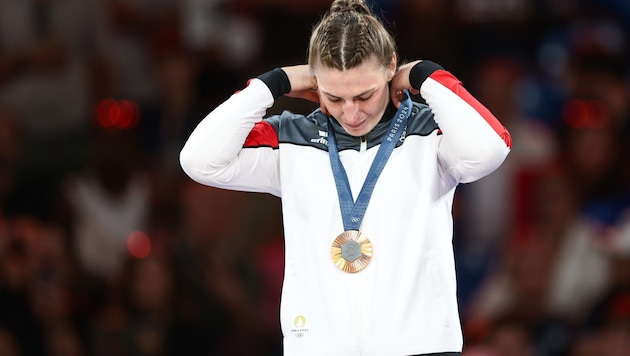 Michaela Polleres jubelte als erste Österreicherin über eine Medaille in Paris. (Bild: GEPA/GEPA pictures)