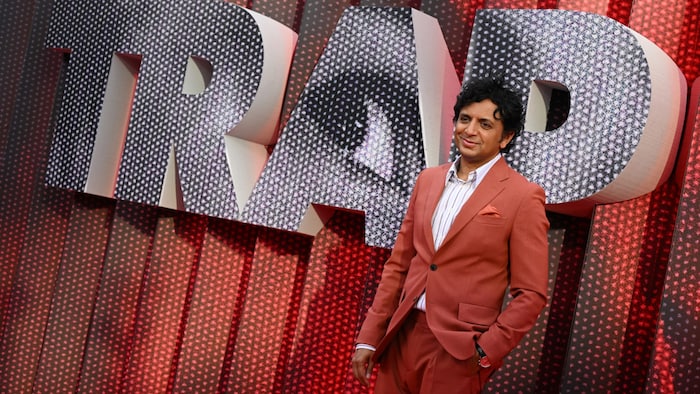 Filmemacher M. Night Shyamalan bei der Premiere von „Trap“ in London.
