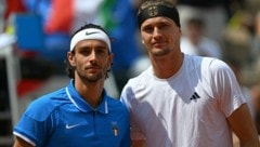 Lorenzo Musetti, Alexander Zverev (Bild: AFP)