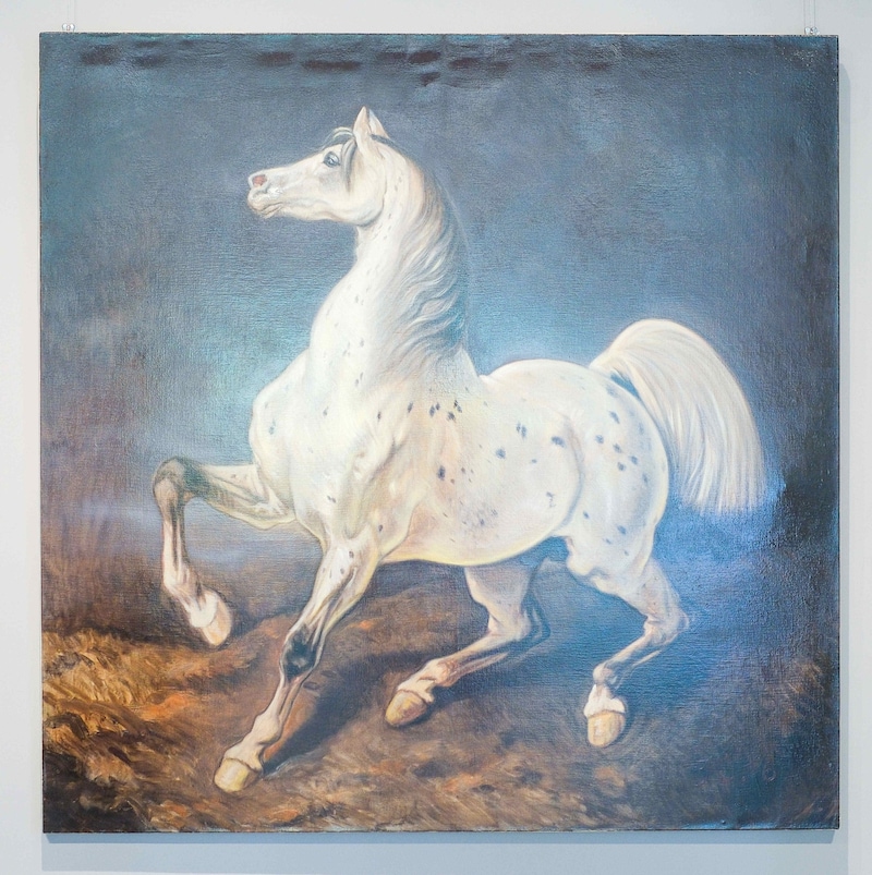 This horse painting is a tribute to Alfred de Dreux. (Bild: Horst Einöder/Flashpictures)