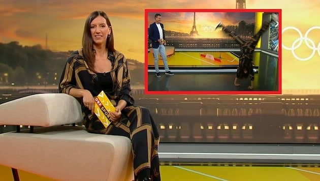 Karoline Rath-Zobernig competes live with Olympic stars! (Bild: on.orf.at (Screenshot))