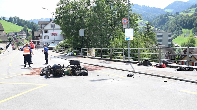 The scene of the accident (Bild: Kantonspolizei Sankt Gallen)