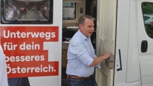 SPÖ-Chef Andreas Babler tourt im Wohnmobil durchs Land.
