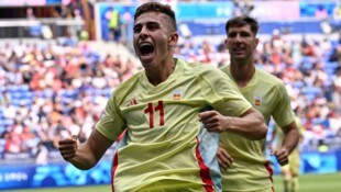 Fermín López hat zum 1:0 und zum 2:0 für Spanien getroffen ...