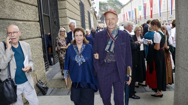 Künstler Daniel Blau und Gattin Maria Kern-Hastings sind Festspiel-Stammgäste (Bild: Tschepp Markus)